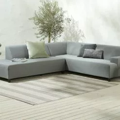 JUTLANDIA Loungesoffa UHRE 6-sits Ljusgrå Allväders -Sovrum Rea 160477