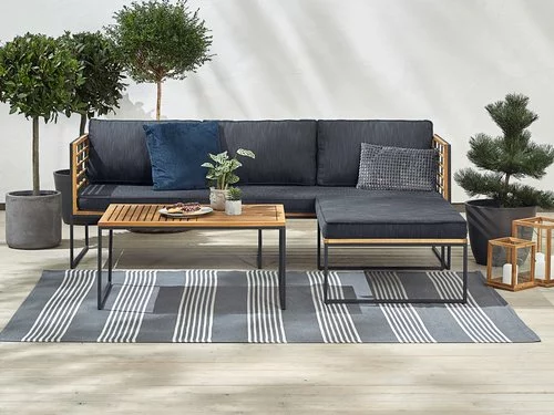 JUTLANDIA Loungeset UGILT M/schäslong 3-sits Hårdträ 3 JUTLANDIA Loungeset UGILT M/schäslong 3-sits Hårdträ