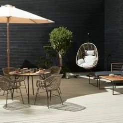 Marknadsparasoll VARSLER Ø320 Sand -Sovrum Rea 160488