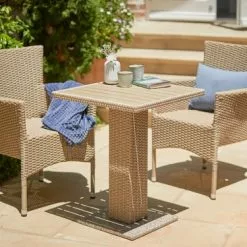 JUTLANDIA THY L60 Bord Natur + 2 AIDT Stol Natur