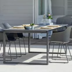 JUTLANDIA KOPERVIK L215 Bord Grå + 4 SANDVED Stol Svart