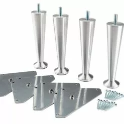 Sängben Ø3,5xH15cm Alu 4 St/set