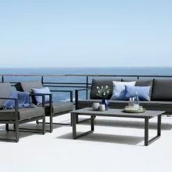 JUTLANDIA Loungeset VONGE 5-sits Svart