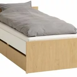 Sängram BILLUND 90x200 Vit/ek