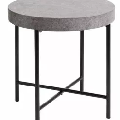 Soffbord BANKEHUSE Ø50 Betong/svart