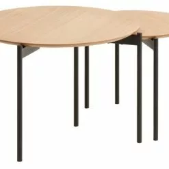 Satsbord BRABRAND Ø70/50 Natur/svart