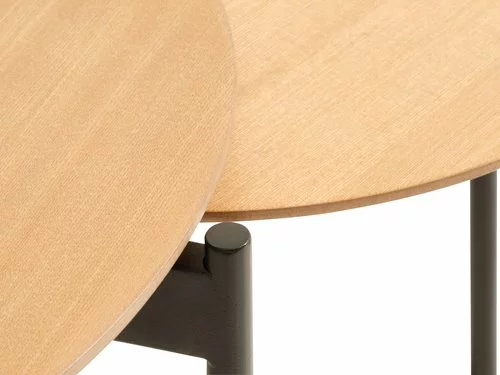 Satsbord BRABRAND Ø70/50 Natur/svart 4 Satsbord BRABRAND Ø70/50 Natur/svart - Bild 2