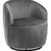 Fåtölj BOESLUNDE Vridplatta Sammet Grå