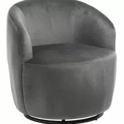 Fåtölj BOESLUNDE Vridplatta Sammet Grå