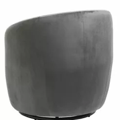 Fåtölj BOESLUNDE Vridplatta Sammet Grå -Sovrum Rea 161941