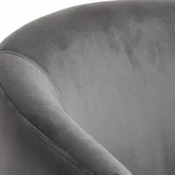 Fåtölj BOESLUNDE Vridplatta Sammet Grå -Sovrum Rea 161944