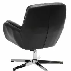 JYSK Internal Fåtölj THISTED Svart/borstad Krom -Sovrum Rea 161978