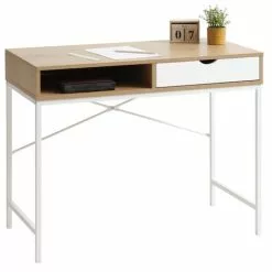 JYSK Internal Skrivbord TRAPPEDAL 48x95 1 Låda Ekfärgad/vit -Sovrum Rea 161993