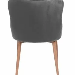 Matstol PEBRINGE Sammet Grå/ek -Sovrum Rea 162086