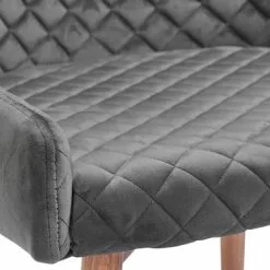 Matstol PEBRINGE Sammet Grå/ek -Sovrum Rea 162087