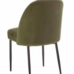 Matstol VASBY Sammet Oliv/svart -Sovrum Rea 162105