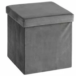 JYSK Internal Puff AUNING 38x38 M/förvaring Grå Sammet