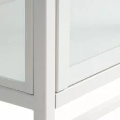 Vitrinskåp VIRUM 2 Dörrar Vit -Sovrum Rea 162187