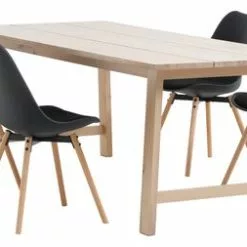 GADESKOV L200 Bord Ek + 4 KASTRUP Stol Svart/ek