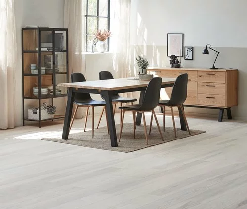 JYSK Internal Vitrinskåp TRAPPEDAL Ek/svart 6 JYSK Internal Vitrinskåp TRAPPEDAL Ek/svart - Bild 4