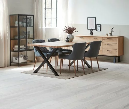 Royal Oak Skänk SANDBY 2 Dörrar + 3 Lådor Natur Ek/svart 4 Royal Oak Skänk SANDBY 2 Dörrar + 3 Lådor Natur Ek/svart - Bild 2