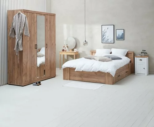 JYSK Internal Sängbord MARKSKEL 1 Låda Vit/ek 5 JYSK Internal Sängbord MARKSKEL 1 Låda Vit/ek - Bild 3