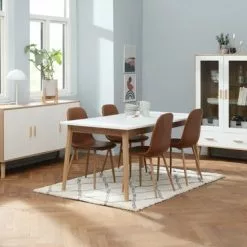 GAMMELGAB L160/200 Bord +4 JONSTRUP Stol Konjak/ek -Sovrum Rea 165070 1