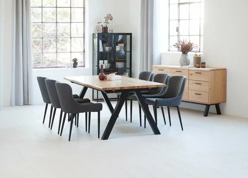 Royal Oak Skänk SANDBY 2 Dörrar + 3 Lådor Natur Ek/svart 11 Royal Oak Skänk SANDBY 2 Dörrar + 3 Lådor Natur Ek/svart - Bild 9