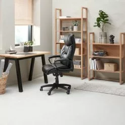 Royal Oak Skrivbord SKOVLUNDE 60x120 Natur Ek/svart -Sovrum Rea 165284