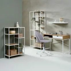 JYSK Internal Skrivbord TRAPPEDAL 48x95 1 Låda Ekfärgad/vit -Sovrum Rea 165285