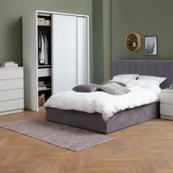 JYSK Internal Sängbord LIMFJORDEN 2 Lådor Vit 9 JYSK Internal Sängbord LIMFJORDEN 2 Lådor Vit -Sovrum Rea 165861