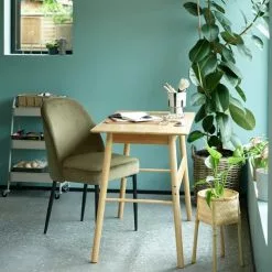 Matstol VASBY Sammet Oliv/svart -Sovrum Rea 166734