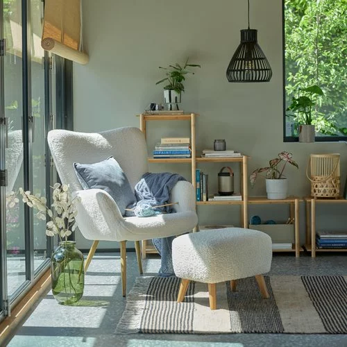 Puff VILDSUND 52x41 Offwhite 4 Puff VILDSUND 52x41 Offwhite - Bild 2