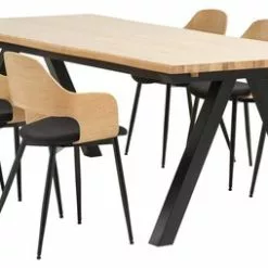 Royal Oak Matstol HVIDOVRE Ek/svart Tyg -Sovrum Rea 169586