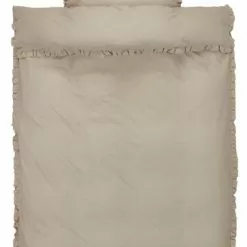 KRONBORG Påslakanset ELMA Tvättad Bomull 150x210 Sand