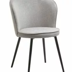 JYSK Internal Matstol RISSKOV Ljusgrått Tyg/svart