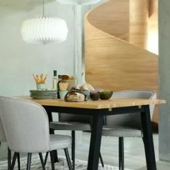 JYSK Internal Matstol RISSKOV Ljusgrått Tyg/svart -Sovrum Rea 176009 1