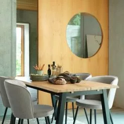 JYSK Internal Matstol RISSKOV Ljusgrått Tyg/svart -Sovrum Rea 176010 1