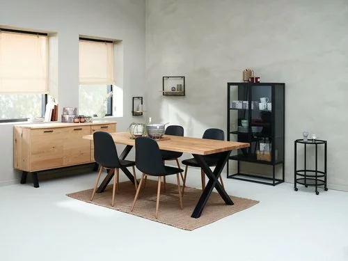 Royal Oak Skänk SANDBY 2 Dörrar + 3 Lådor Natur Ek/svart 8 Royal Oak Skänk SANDBY 2 Dörrar + 3 Lådor Natur Ek/svart - Bild 6