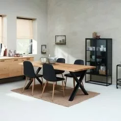 JYSK Internal Vitrinskåp VIRUM 2 Dörrar Svart 64 JYSK Internal Vitrinskåp VIRUM 2 Dörrar Svart -Sovrum Rea 176187