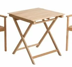 JUTLANDIA VESTERHAVET L70 Bord Teak + 2 VESTERHAVET Stol Teak -Sovrum Rea 176989