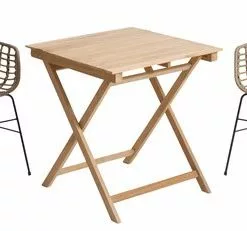 JUTLANDIA VESTERHAVET L70 Bord Teak + 2 ILDERHUSE Stol Natur 6 JUTLANDIA VESTERHAVET L70 Bord Teak + 2 ILDERHUSE Stol Natur -Sovrum Rea 176990