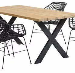 JUTLANDIA ELLEKILDE L180 Bord Teak + 4 ILDERHUSE Stol Svart 9 JUTLANDIA ELLEKILDE L180 Bord Teak + 4 ILDERHUSE Stol Svart -Sovrum Rea 177004 1