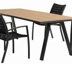 JUTLANDIA FAUSING L220 Bord Natur + 4 JEKSEN Stol Svart 8 JUTLANDIA FAUSING L220 Bord Natur + 4 JEKSEN Stol Svart -Sovrum Rea 177057