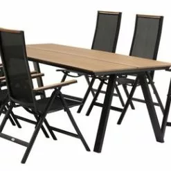 JUTLANDIA FAUSING L220 Bord Natur + 4 BREDSTEN Stol Svart 7 JUTLANDIA FAUSING L220 Bord Natur + 4 BREDSTEN Stol Svart -Sovrum Rea 177058