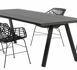 JUTLANDIA FAUSING L220 Bord Svart + 4 ILDERHUSE Stol Svart 8 JUTLANDIA FAUSING L220 Bord Svart + 4 ILDERHUSE Stol Svart -Sovrum Rea 177067