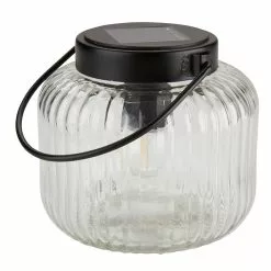 Solcellslampa ISFUGL Ø13xH11 Klar