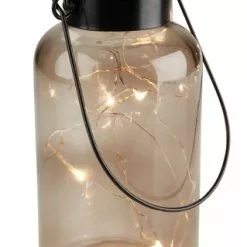 Solcellslampa BERGAND Ø8xH16 Rökfärgad -Sovrum Rea 177212