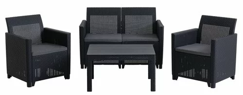 Loungeset MOLDE 4-sits Grå 4 Loungeset MOLDE 4-sits Grå - Bild 2