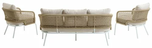 JUTLANDIA Loungeset DYVIG 5-sits Snabbtorkande Vit 5 JUTLANDIA Loungeset DYVIG 5-sits Snabbtorkande Vit - Bild 3